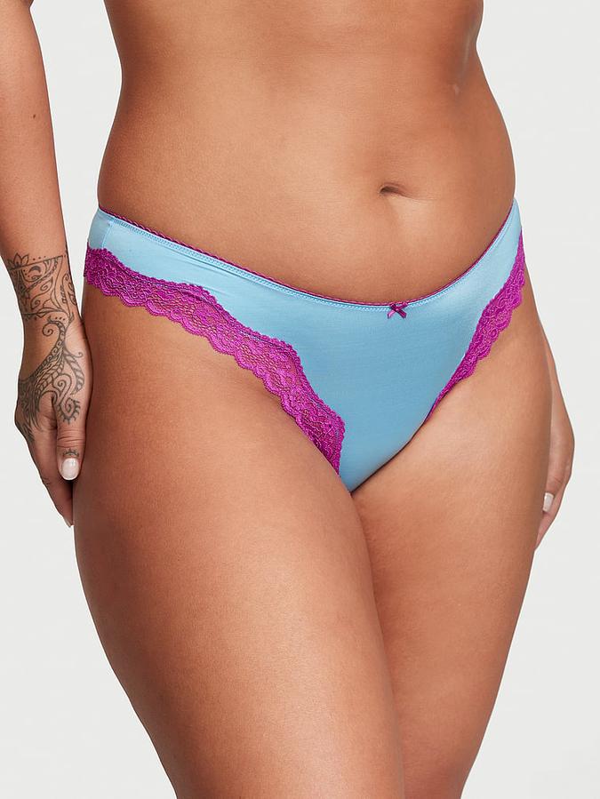 Fun & Flirty High-Leg Scoop Thong Panty image number 0