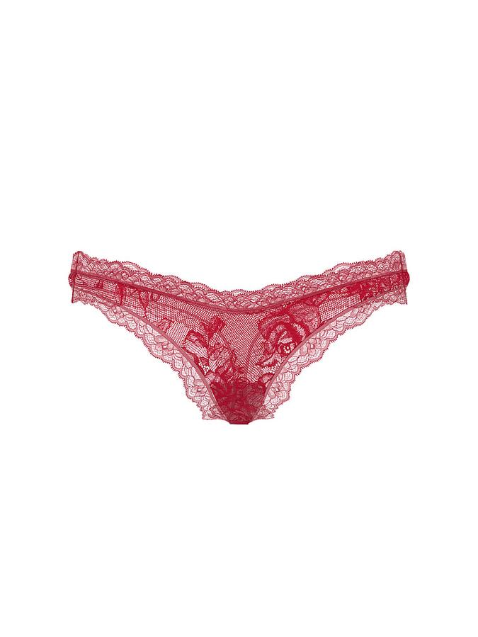 Rose Lace High-Leg Thong Panty