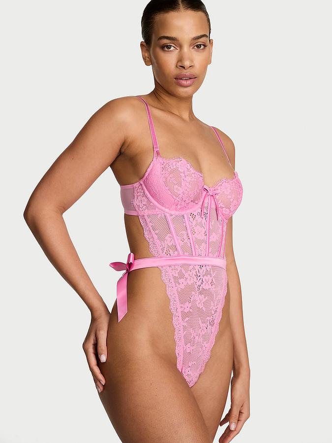Wicked Unlined Lace Teddy