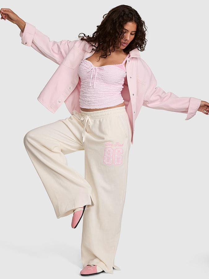 Campus Fleece Wide-Leg Split-Hem Sweatpants