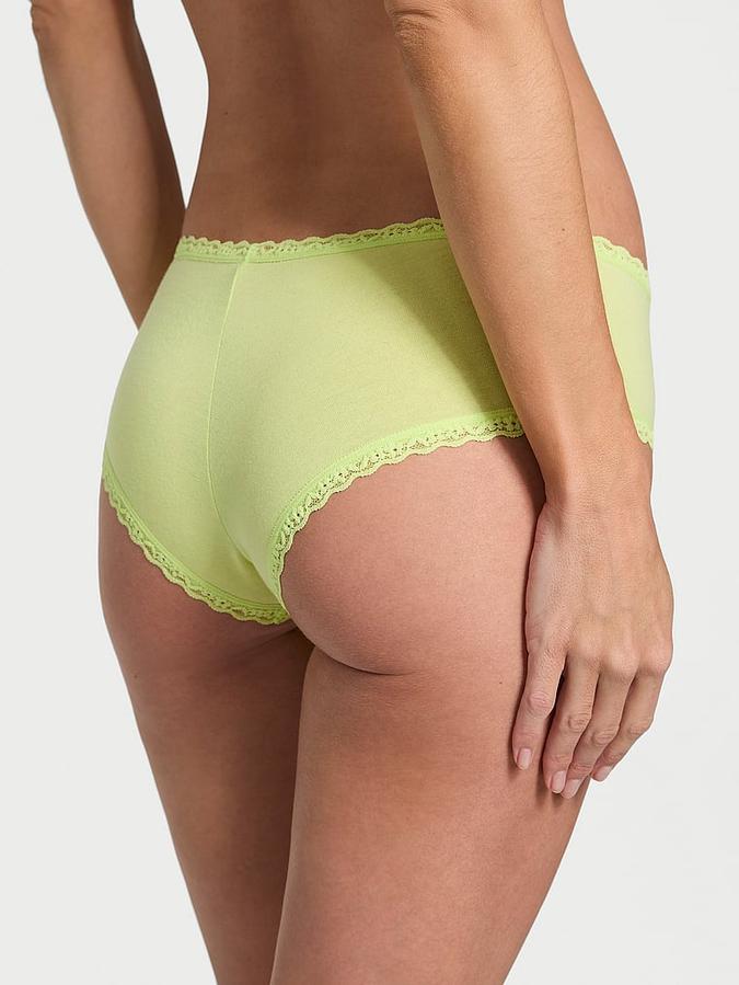 Cotton Lace-Waist Cheeky Panty image number 1