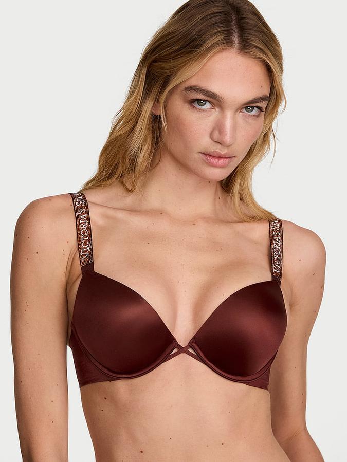 Bombshell Logo Shine Strap Add-2-Cups Push-Up Bra