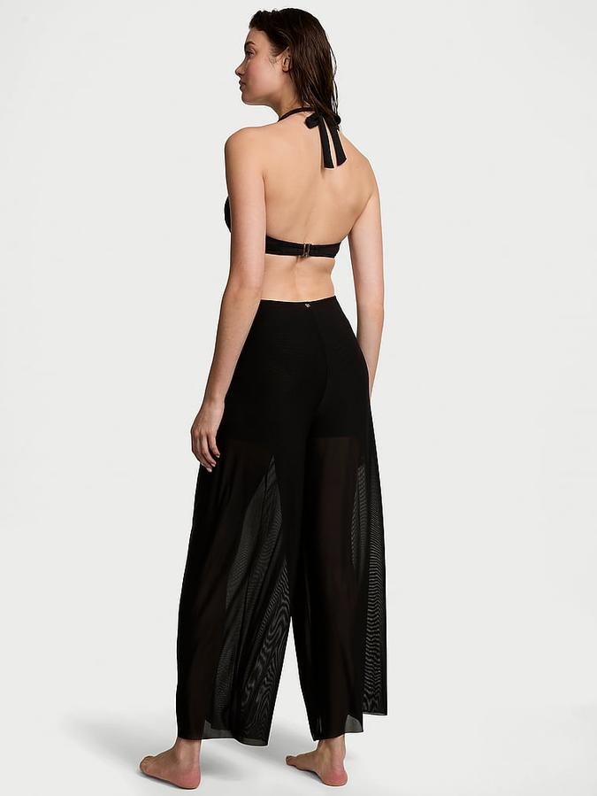 Beachwear Mesh Tie-Front Cover-Up Pants image number 1