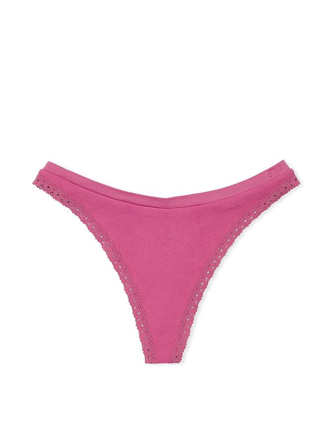 Seamless High-Leg Thong Panty image number 1
