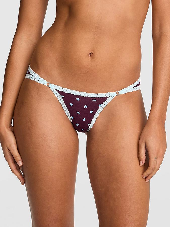 Cotton Lace-Trim Cheeky Panty