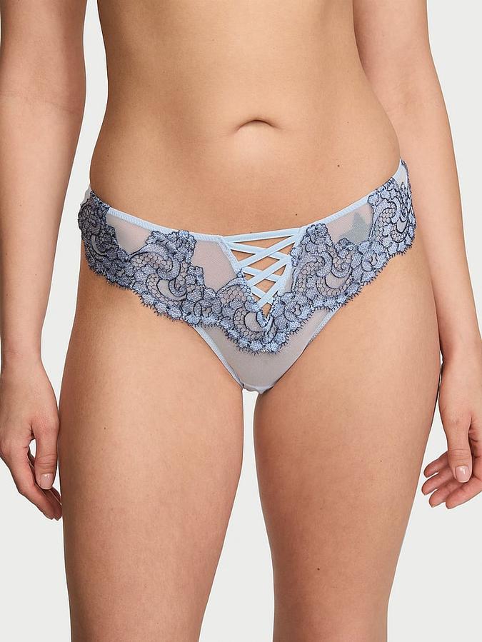 Boho Floral Embroidery Brazilian Panty image number 0