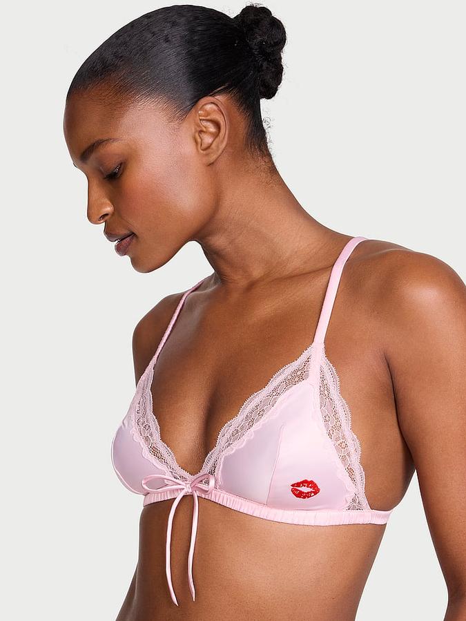 Tease Satin Kiss Triangle Bralette