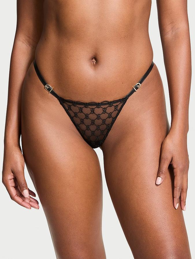 VS Logo Embroidery Thong Panty image number 0