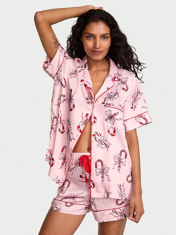 Glazed Satin Short Pajama Set