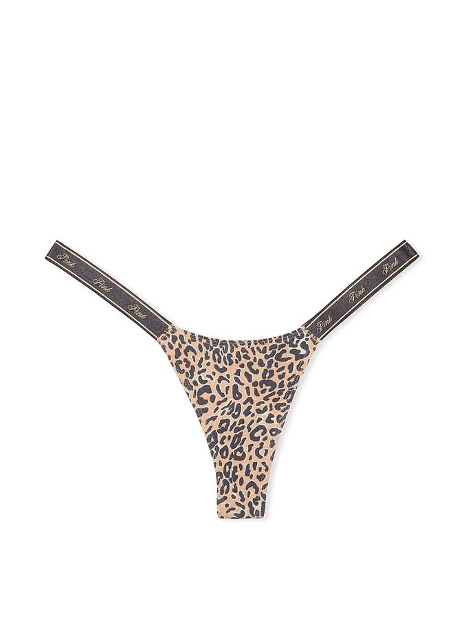Logo Cotton Micro Thong Panty