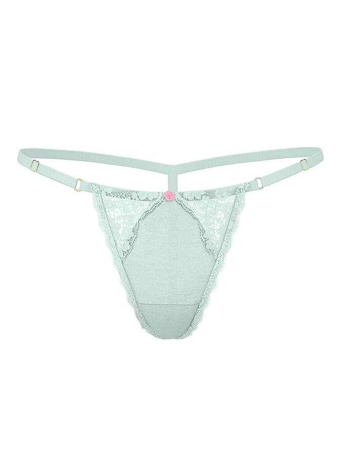 Lace-Trim Adjustable V-String Panty image number 2