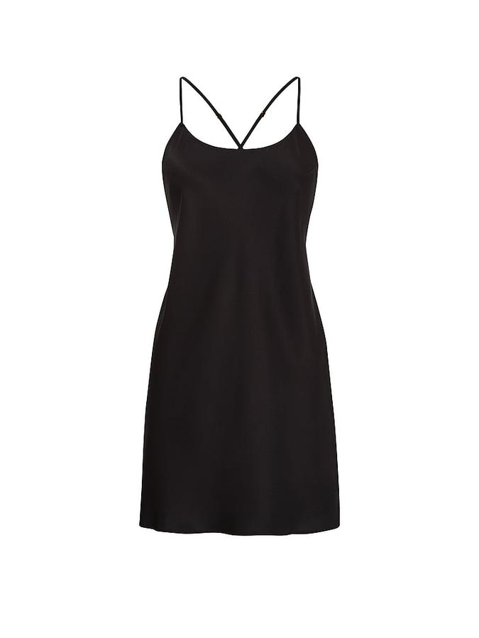 Satin Open-Back Slip Dress image number 2