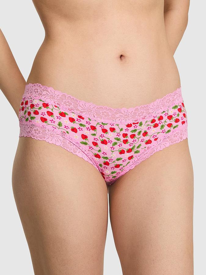 PINK Wink? Lace-Trim Cheeky Panty