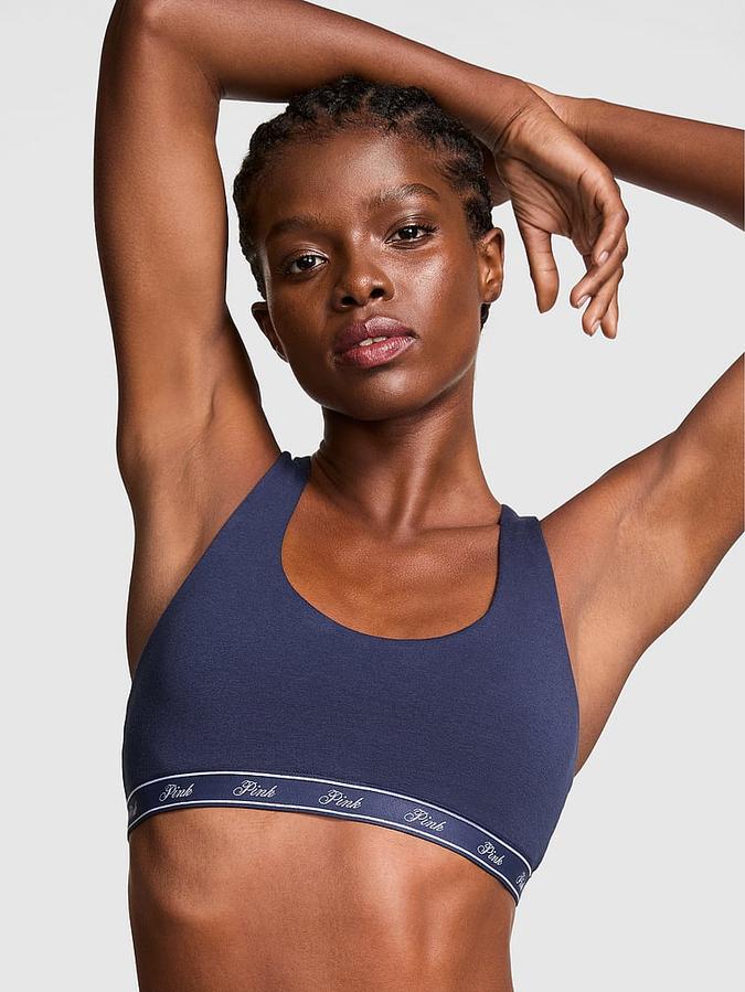 Cotton Logo Racerback Bralette image number 0