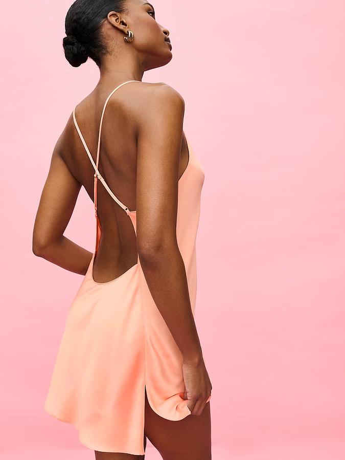 Satin Short Robe image number 3