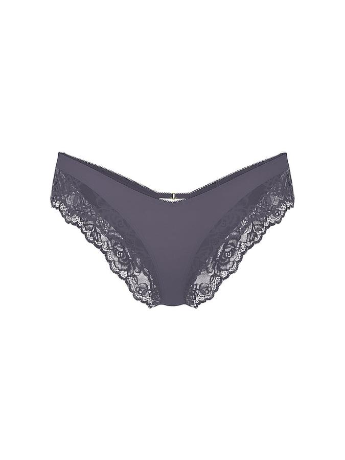 Rose Lace-Trim High-Leg Cheeky Panty image number 2