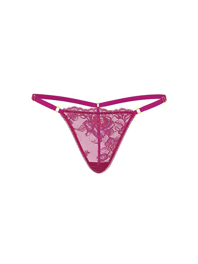 Rose Lace Adjustable V-String Panty image number 2