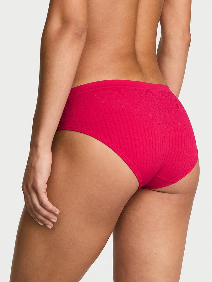 Seamless Floral Rib Hiphugger Panty