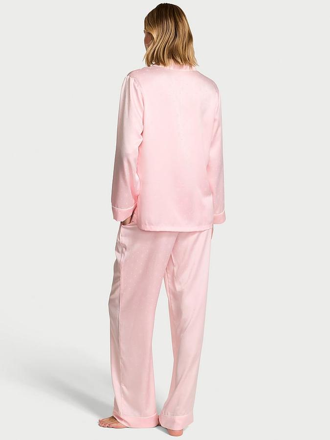 Glazed Satin Long Pajama Set