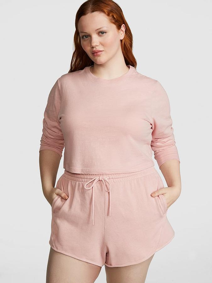 Ivy Fleece Curved Hem Shorts image number 0