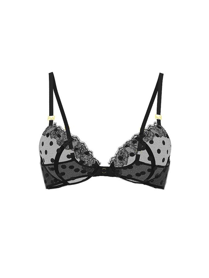 Sheer Heritage Dot Unlined Demi Bra image number 2