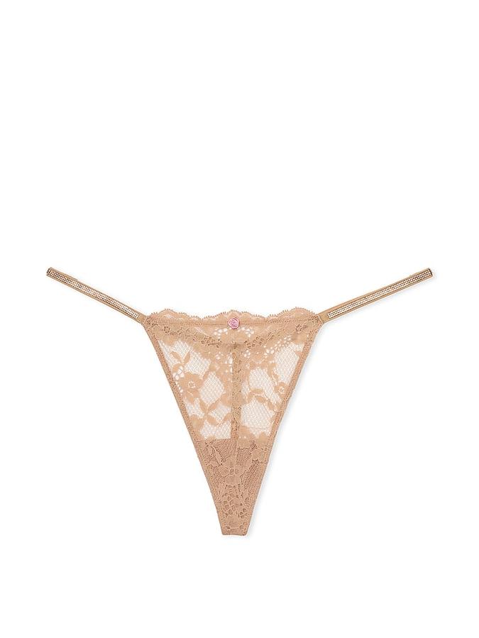 Twinkle Strap Lace V-String Panty image number 1