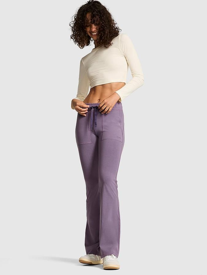 Purple All-Day Cotton Pocket Flare Leggings All-Day Cotton Pocket Flare Leggings