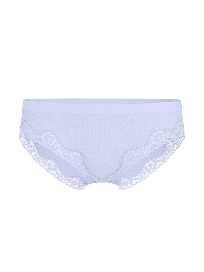 Seamless Rib Lace-Trim Bikini Panty image number 2