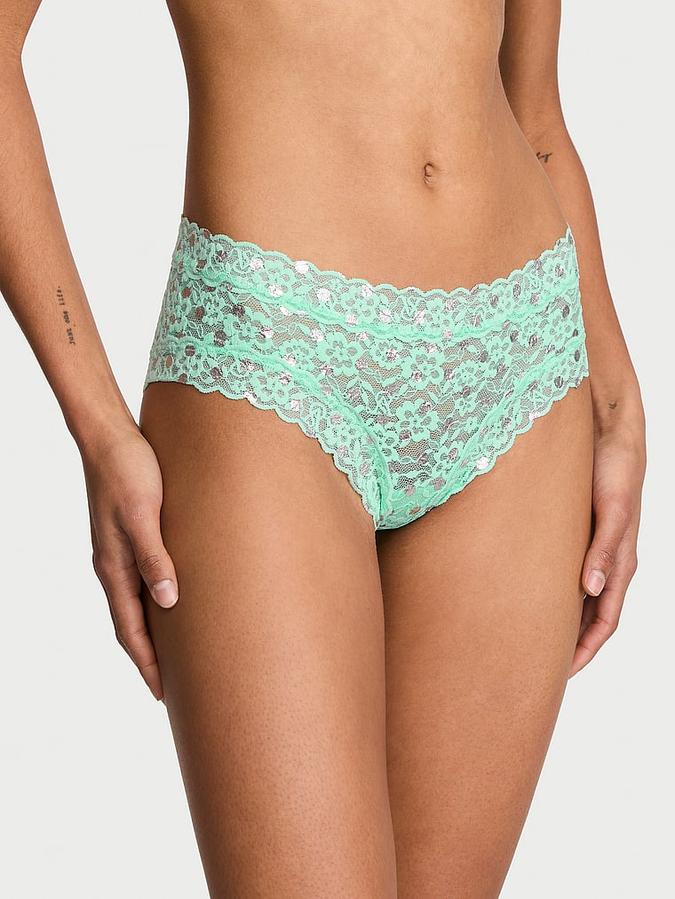 Lace Shimmer Dot Cheeky Panty