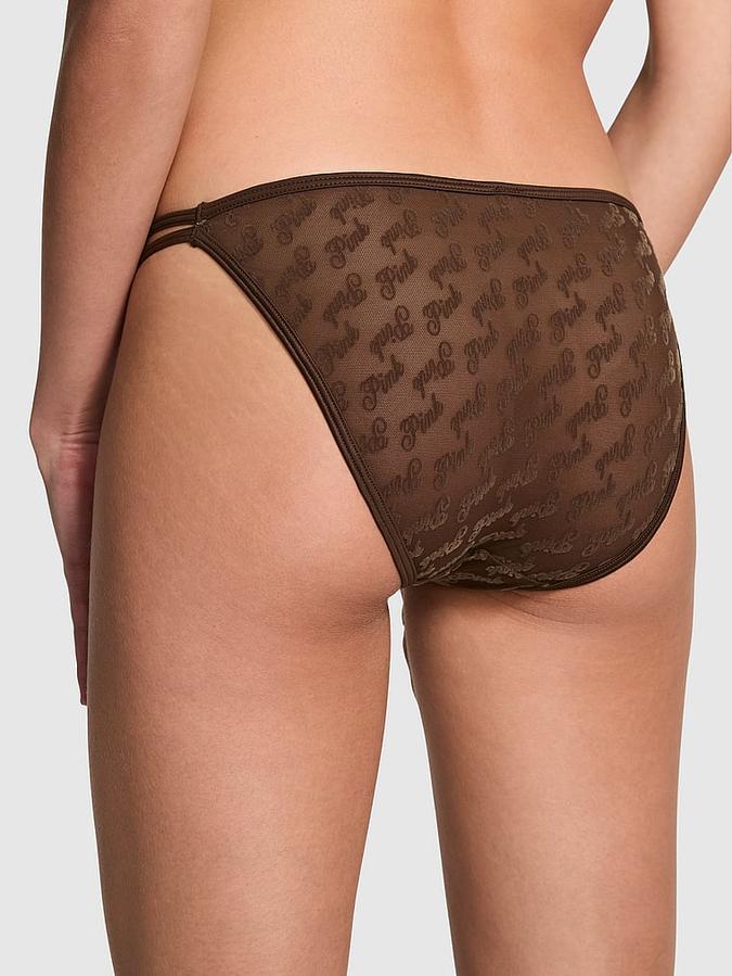 Logo Mesh Strappy Cheeky Panty image number 1