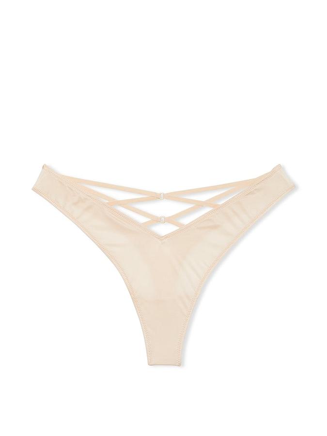 Strappy Back High-Leg Thong Panty image number 1