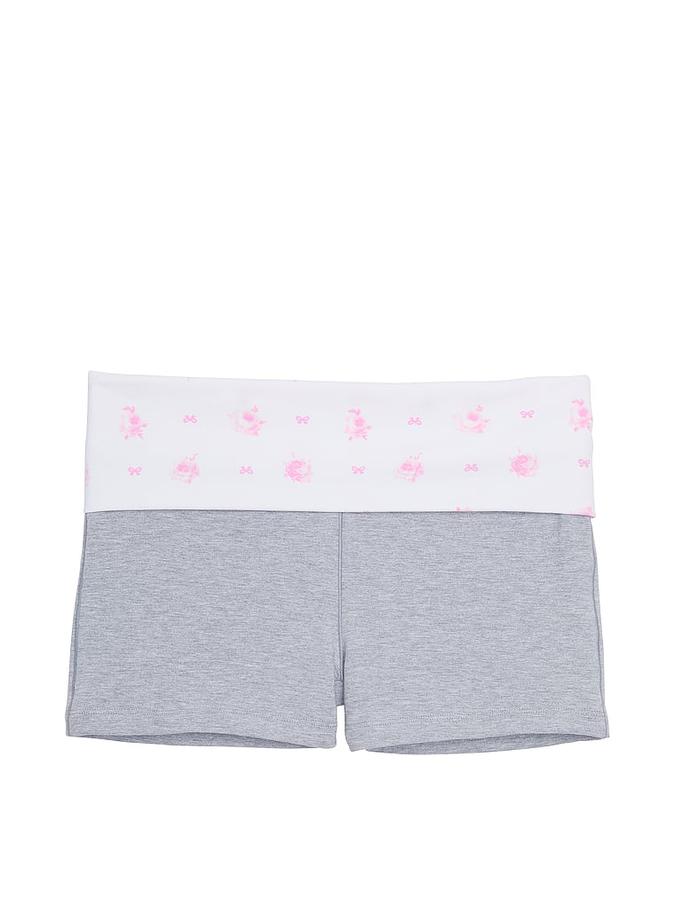 PINK x LoveShackFancy Cotton Foldover Micro Shorts image number 2