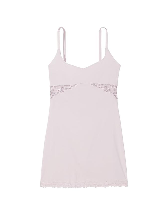 Modal Lace-Trim Sweetheart Slip Dress image number 2
