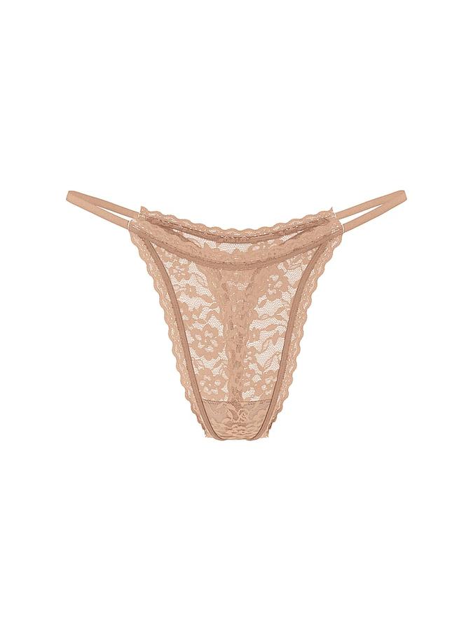 Blossom Lace String Thong Panty image number 2