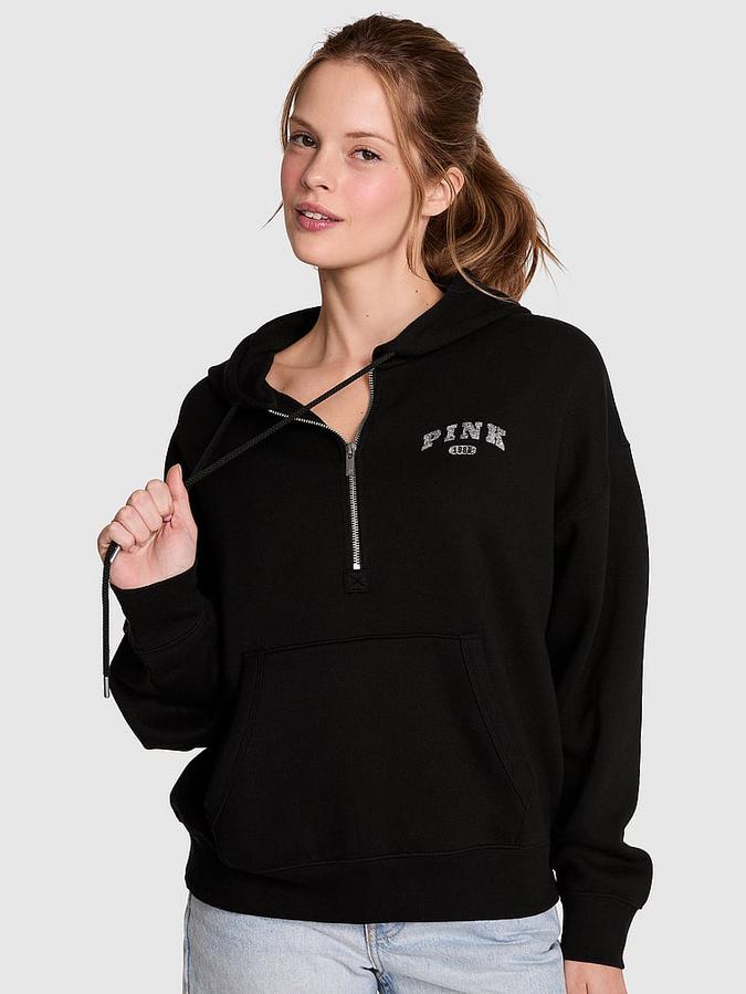 Black Ivy Fleece Campus Half-Zip Hoodie Ivy Fleece Campus Half-Zip Hoodie