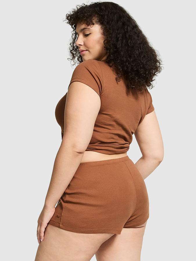 Spill-the-Tea Cotton Shorts image number 1