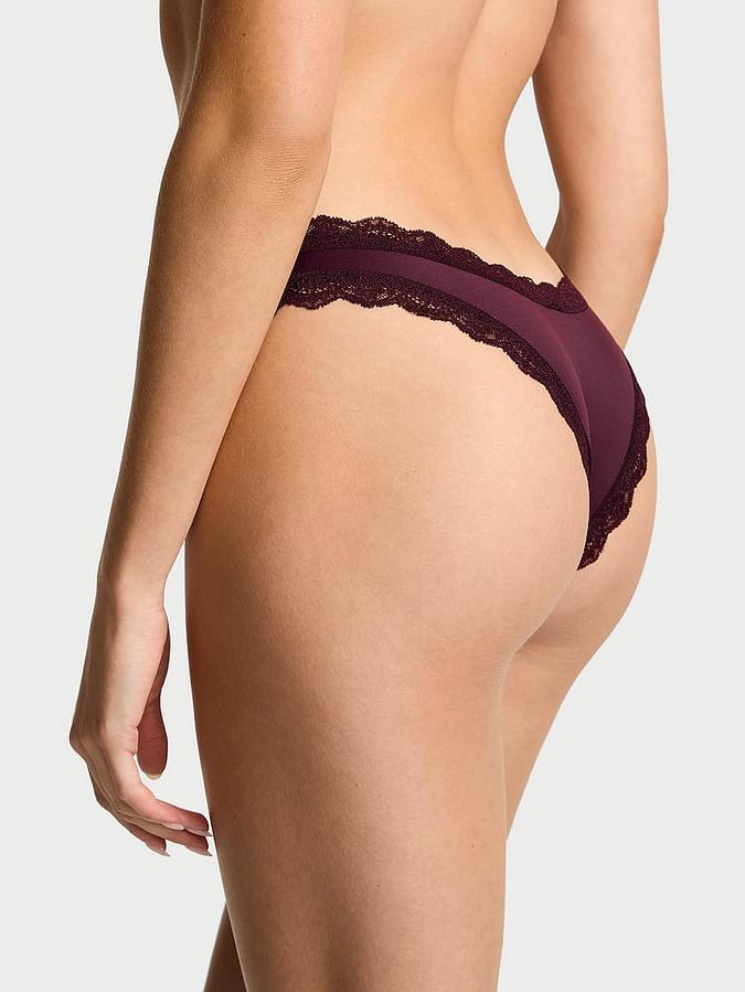 Lace-Trim Brazilian Panty