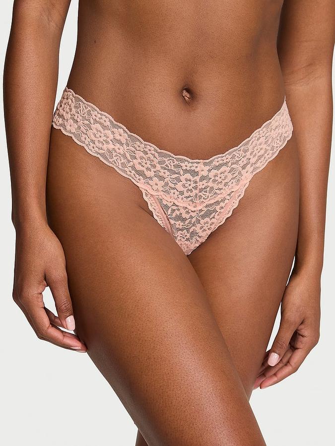 Lace Strappy-Back Thong Panty