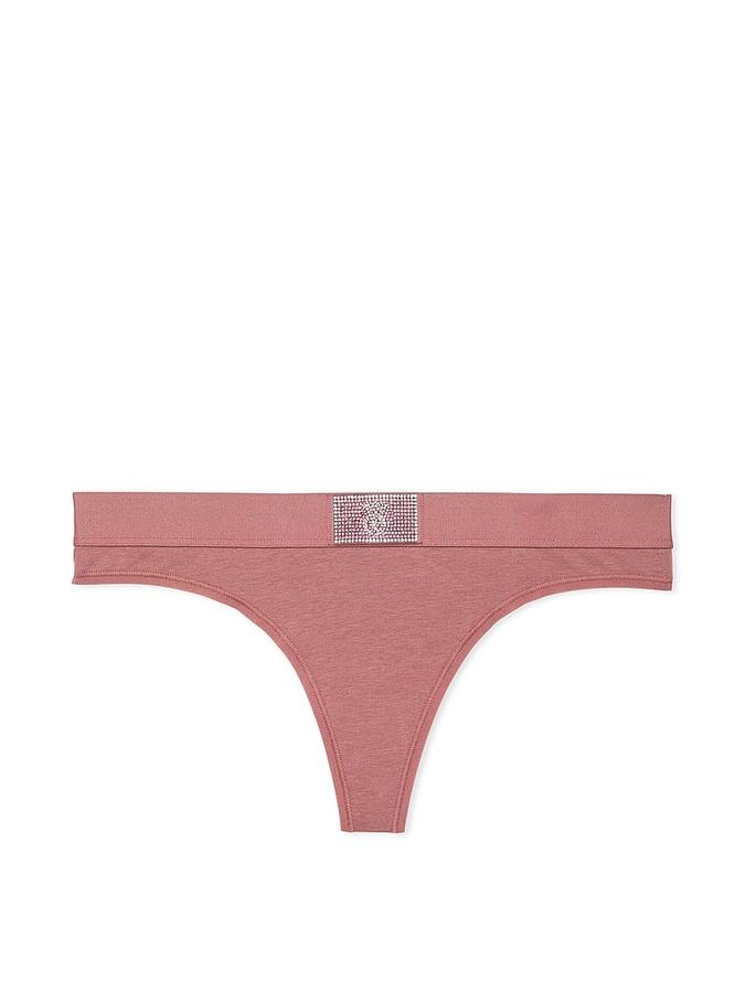 Logo Cotton Shine Patch Thong Panty image number 0