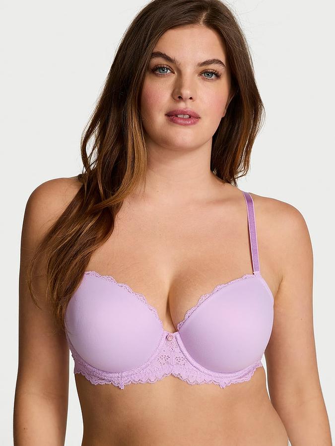 Smooth & Lace Lightly Lined Classic Coverage Demi Bra image number 0