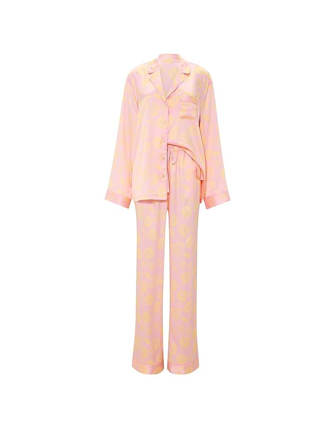Signature Satin Long Pajama Set image number 2