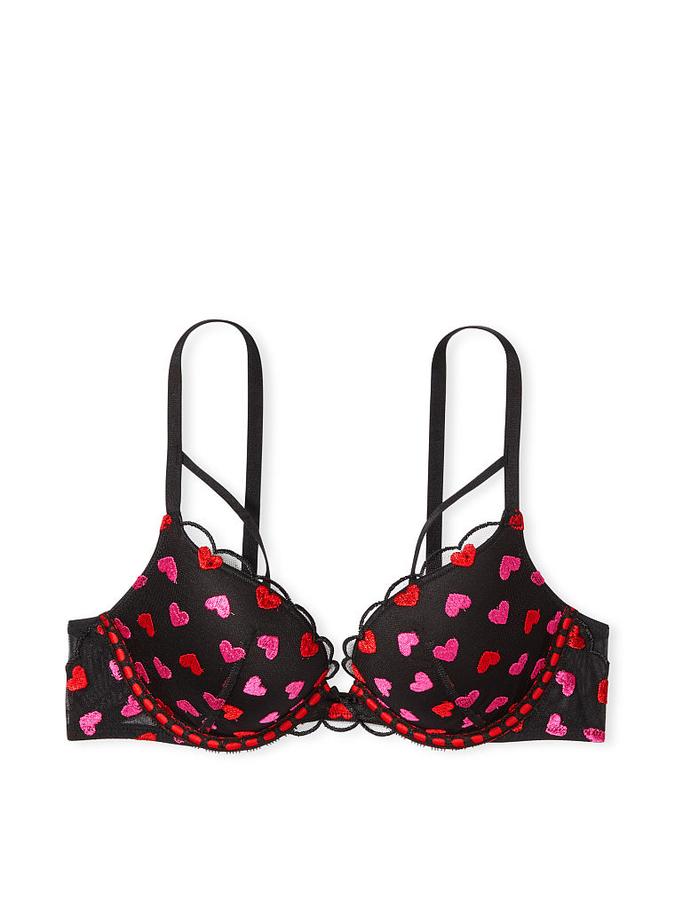 Heart Embroidery Push-Up Bra image number 2