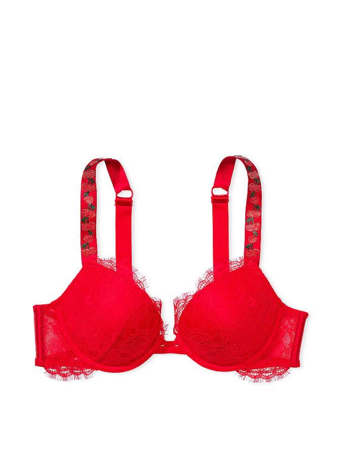Shine Strap Lace Push-Up Bra image number 2