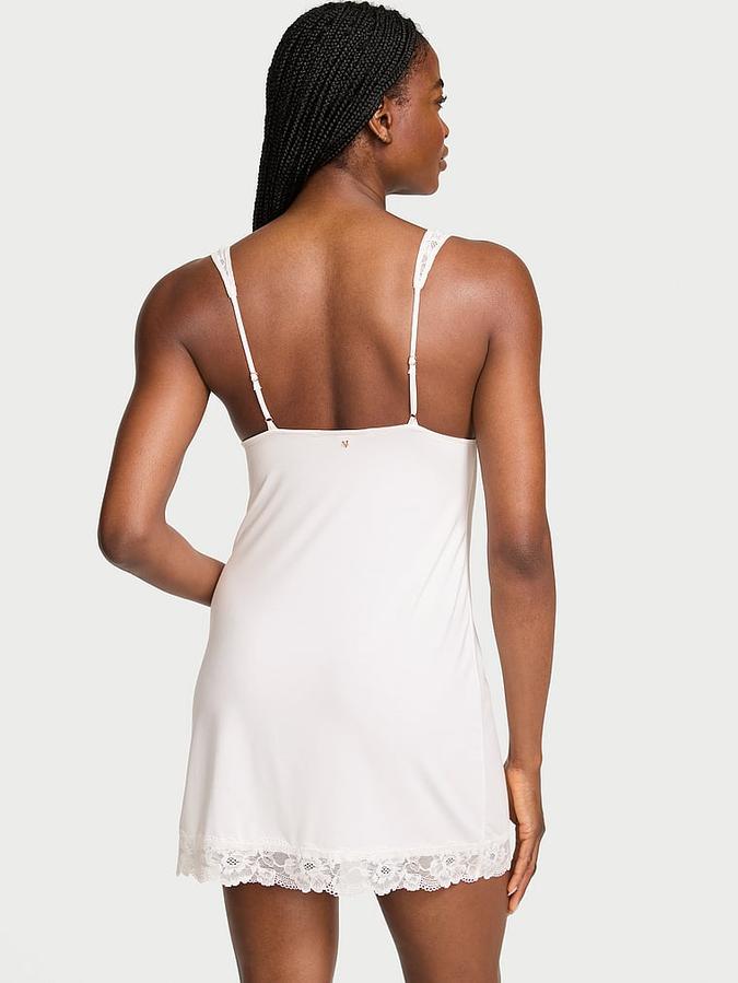 SoSoft&trade; Modal Lace-Trim Bridal Mini Slip