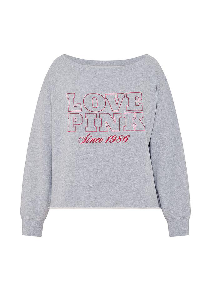 Campus Fleece&trade; Rib Off-The-Shoulder Sweatshirt image number 2