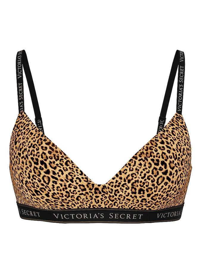 Cotton Logo Lightly Lined Wireless Bra image number 2