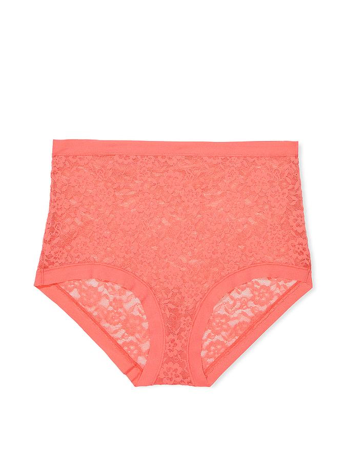 No-Show Lace High-Waist Brief Panty image number 2