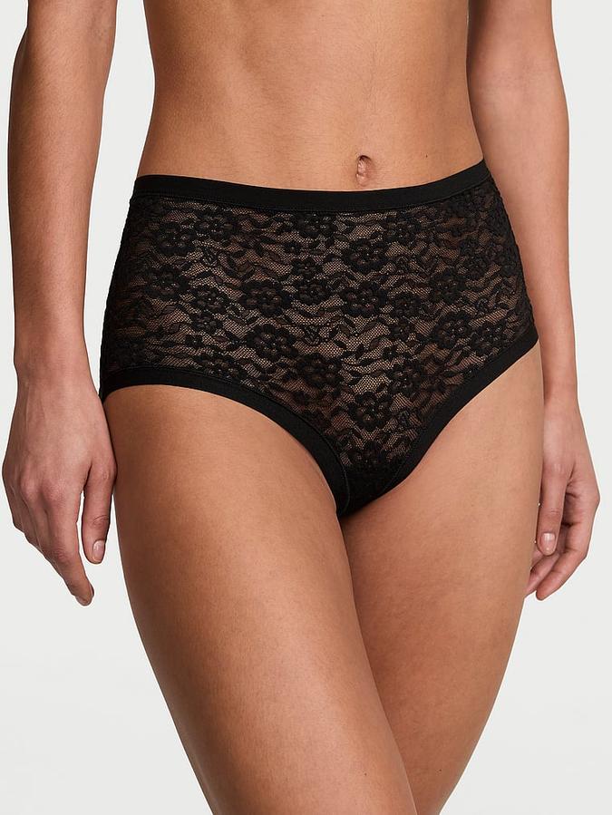 No-Show Lace High-Waist Brief Panty image number 0
