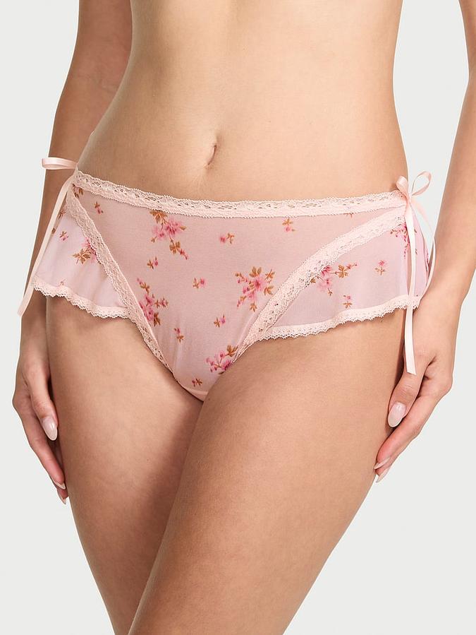Sheer Flutter High-Leg Thong Panty image number 0