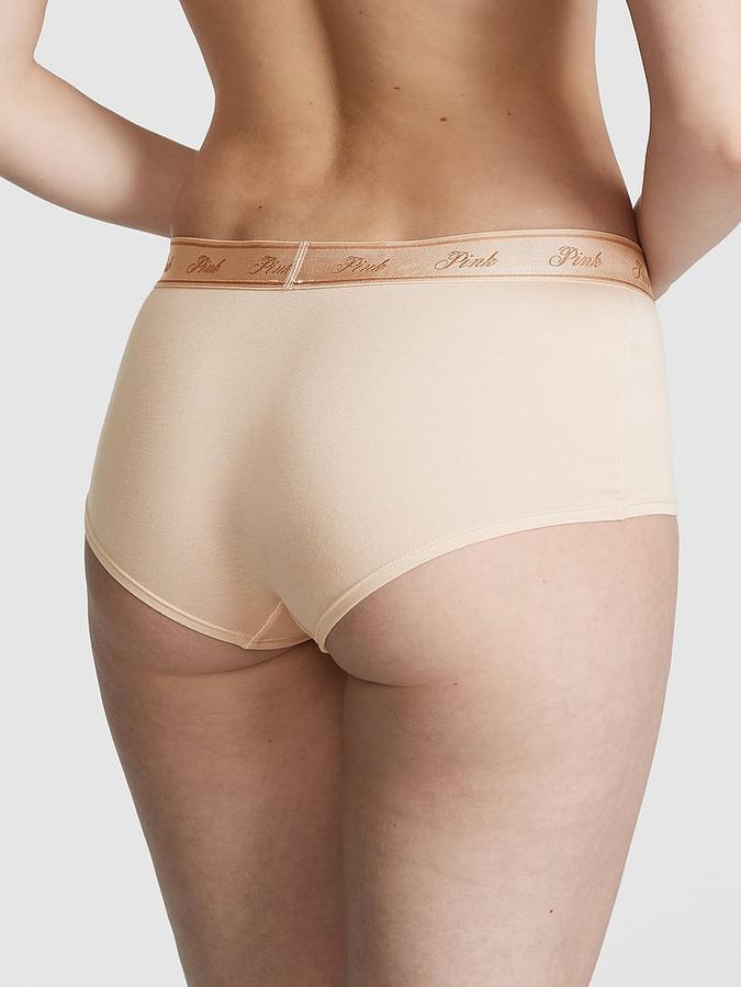 Logo Cotton Shine Boyshort Panty